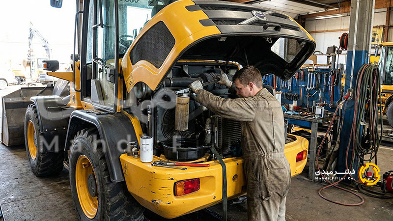 تعویض فیلتر روغن لودر ولو