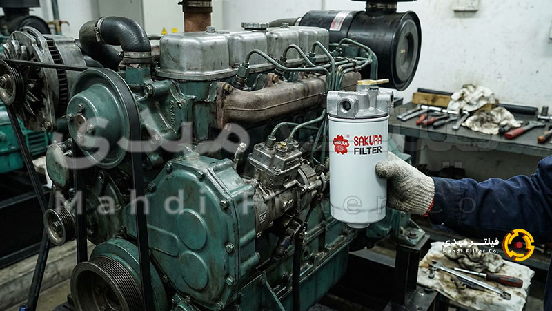 تعویض فیلتر ساکورا دیزل ژنراتور