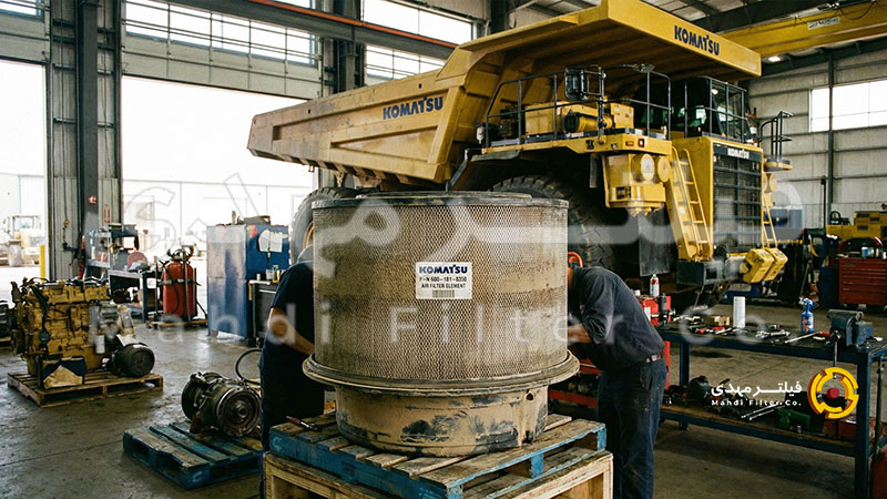  فیلتر هوای دامپتراک مناسب شرایط معدنی و راهسازی
