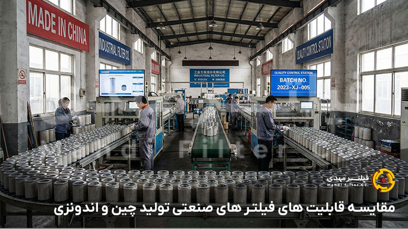مقایسه قابلیت های فیلتر های صنعتی تولید چین و اندونزی