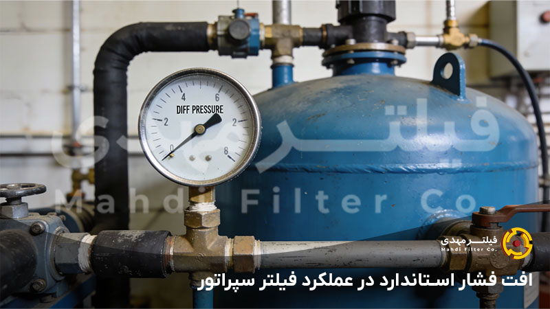 افت فشار استاندارد در عملکرد فیلتر سپراتور