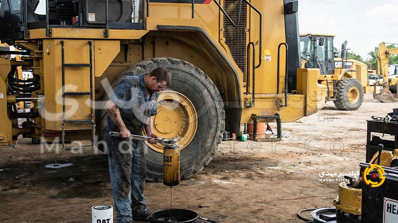 تعویض فیلتر روغن لودر و ماشینآلات سنگین